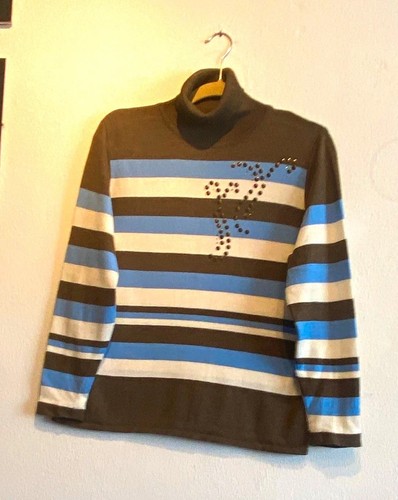 Rollkragenpullover gestreift