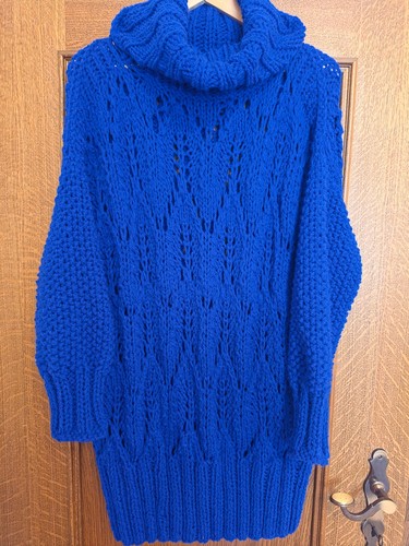 Pullover handmade unikat blau - handmade,