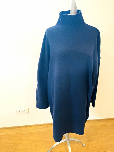 Damen pullover blau strick - blau,
